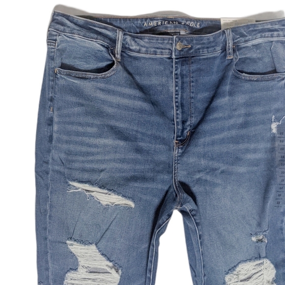 American Eagle Super Hi-Rise Jegging Distressed 22 - Picture 3 of 11